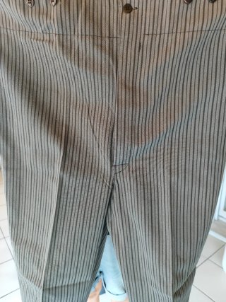 Pantalón de gitano rayas gris y negro talla 48