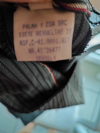 Pantalón de gitano rayas gris y negro talla 48