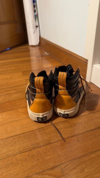 Zapatillas Vans Altas Marrones y Amarillas