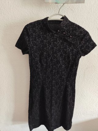 Vestido estilo japonés negro
