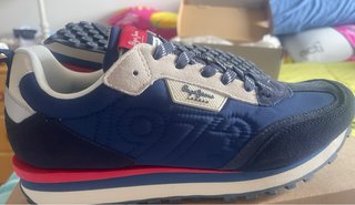 Zapatillas Pepe Jeans Hombre Beige/Azul