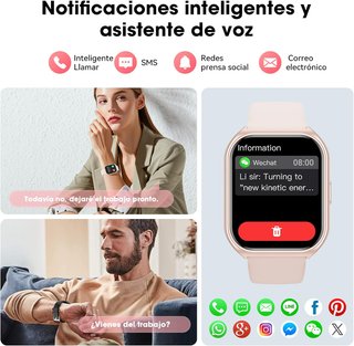 Smartwatch Nuevo Rosa/Dorado
