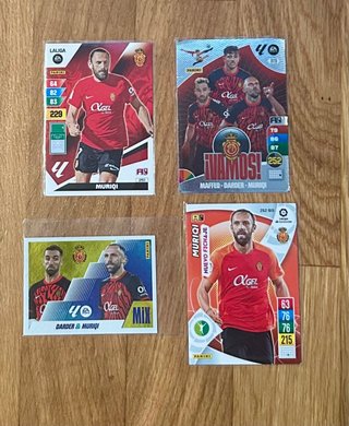 4 Tarjetas Panini Muriqi