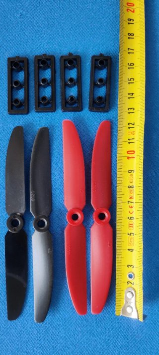 4 hélices drone 125mm