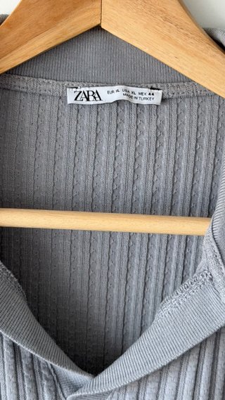 Polo Zara Hombre Gris