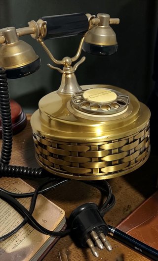 Telefono Vintage Ottone Dorato