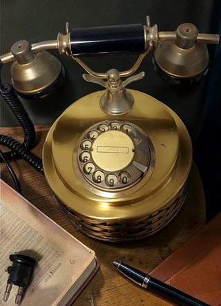 Telefono Vintage Ottone Dorato