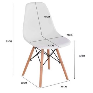 Confezione di 4 sedie bianche scandinave Jysk