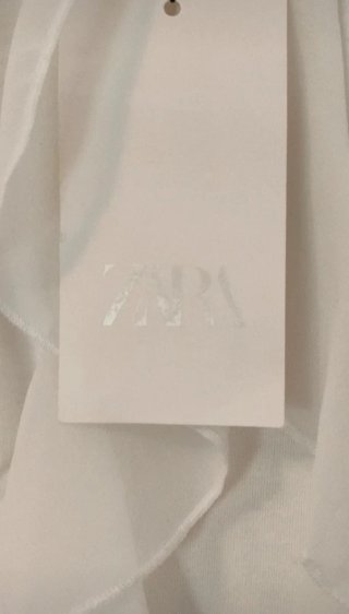 Camiseta Zara Volantes Talla S Blanca Nueva