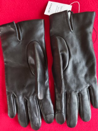 Guantes Coach Piel Negros Tech Glove Talla S
