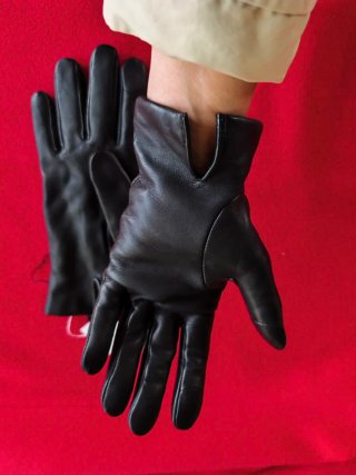 Guantes Coach Piel Negros Tech Glove Talla S
