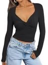 Camiseta negra mujer twist delantero