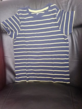 Camiseta niño rayas azul y amarillo 4 a 6 años