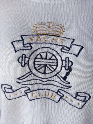 Golfino vintage Yacht Club bianco