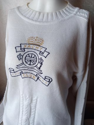 Golfino vintage Yacht Club bianco