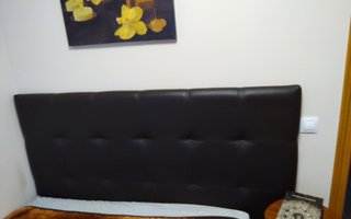 Cabecero Cama 150 Piel Sintética Marrón