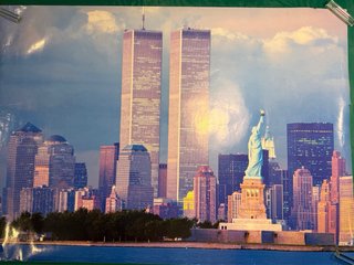 Poster Nueva York Torres Gemelas vintage XL