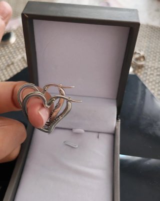 Pendientes Corazón Plata 925 con Circonitas