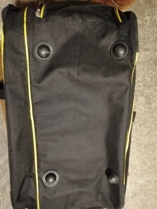 Bolsa de tenis Dunlop negra y amarilla