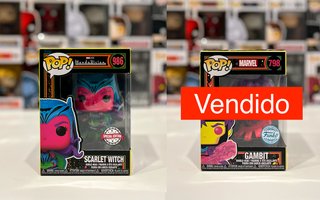 Colección 12 Funko Pops Marvel Black Light