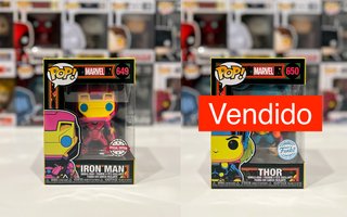 Colección 12 Funko Pops Marvel Black Light