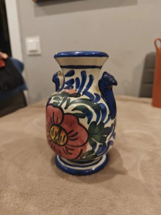 Jarrón Cerámica Artesanal Pintado a Mano