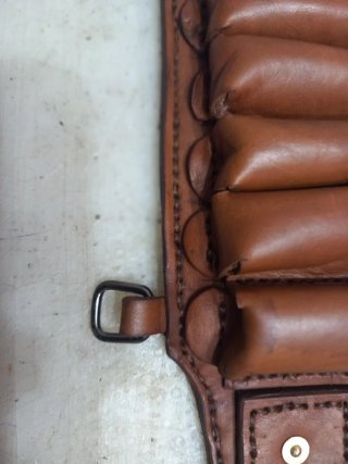 Canana piel cartucho calibre 12 hecha a mano