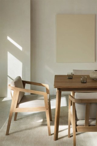 Kaela  Pack 2 Sillas Comedor Madera Acacia Reposab