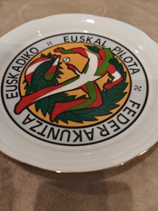 Plato Decorativo Federación Vasca Pelota