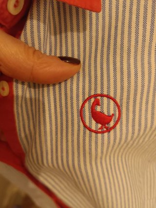 Camisa El Ganso Rayas Azul y Rojo Talla M