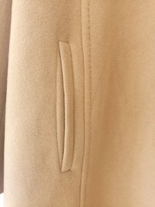 Abrigo lana y cashmere beige