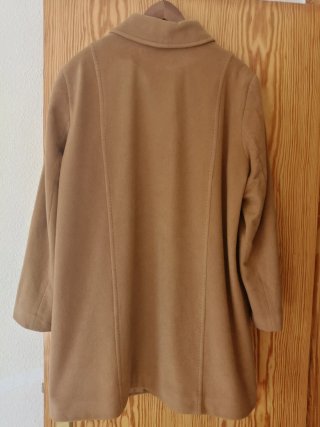 Abrigo lana y cashmere beige