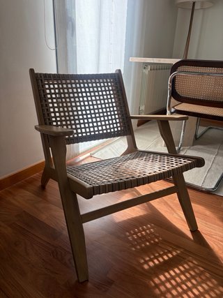 Sillón Kave Home Grignoon Madera y Mimbre