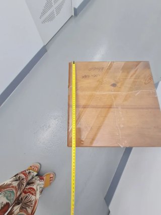 Mesa Auxiliar Librero Madera y Cristal