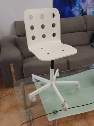 Silla de escritorio infantil blanca