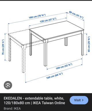 Mesa comedor extensible IKEA EKEDALEN