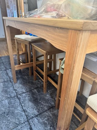 Mesa alta de pino masizo