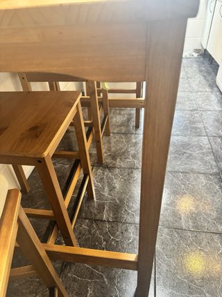 Mesa alta de pino masizo