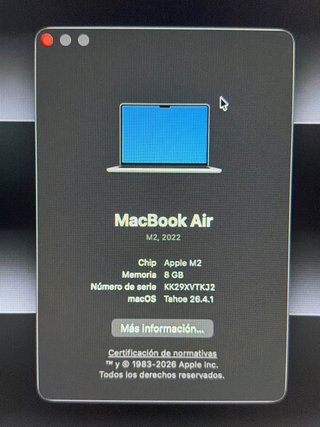 MacBook Air M2 256GB Gris Espacial