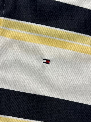 Tommy Hilfiger polo rayas navy amarillo XL