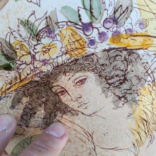 4 Quadri Stagioni Liberty Art Nouveau, mattonelle