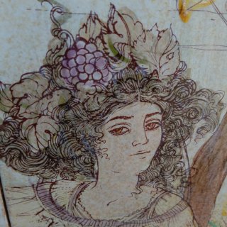 4 Quadri Stagioni Liberty Art Nouveau, mattonelle