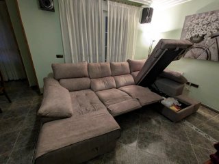 Sofá chaiselongue 4 plazas.