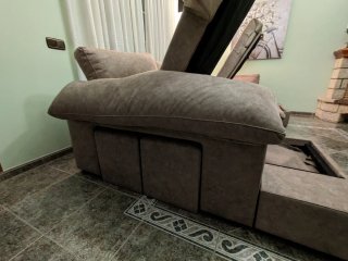 Sofá chaiselongue 4 plazas.