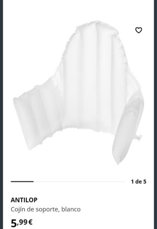 Trona IKEA ANTILOP + Bandeja + Cojín + 2 Fundas