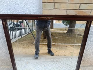 Espejo antiguo madera y cristal