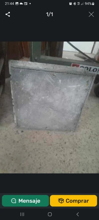 Arqueta de aluminio en buen estado de 55cm y 55 cm