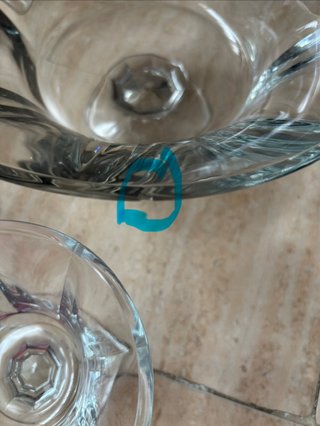 Juego 6 copas frutero cristal + bol grande