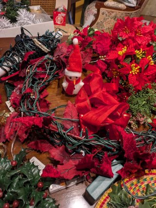 Lote adornos Navidad rojo y verde