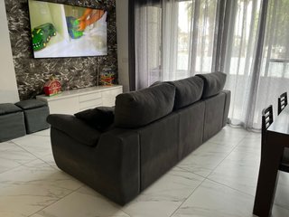 Sofá Chaiselongue Marrón/Gris
